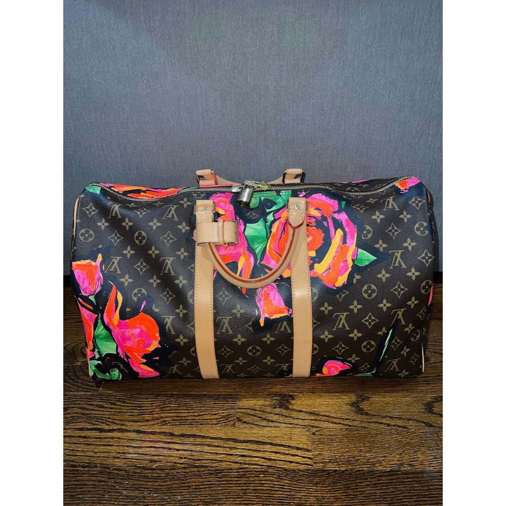 Louis Vuitton Keepall 50 Stephen Sprouse Roses Monogram Logo Monogram Travel Bag - Picture 7 of 12